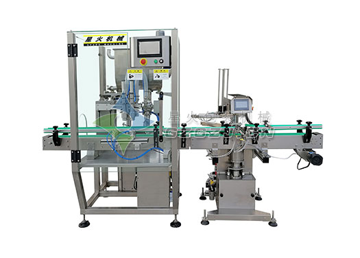 玻璃瓶灌裝旋蓋一體機(jī)-自動灌裝真空旋蓋機(jī)